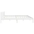 Cadre de lit Blanc Bois de pin massif 180x200 cm Super King