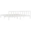 Cadre de lit Blanc Bois de pin massif 180x200 cm Super King