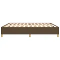 cadre de lit Marron foncé 200x200 cm Tissu