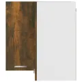 Armoire d'angle suspendue Chêne fumé 57x57x60 cm