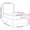 cadre de lit matelas LED Noir 90x190 cm Tissu
