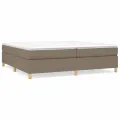 cadre de lit avec matelas Taupe 200x200 cm Tissu