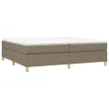 cadre de lit avec matelas Taupe 200x200 cm Tissu