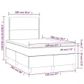cadre de lit avec matelas Noir 120x200 cm Tissu