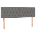 cadre de lit avec matelas Gris foncé 160x200cm Tissu