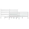 Cadre de lit Bois de pin massif 200x200 cm Blanc