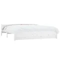 Cadre de lit Blanc Bois massif 200x200 cm