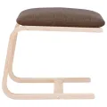 Repose-pied Marron foncé 51x41x40 cm Tissu