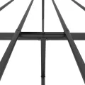 Cadre de lit métal avec tête de lit/pied de lit noir 200x200 cm