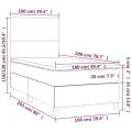 cadre de lit avec matelas Noir 100x200 cm Similicuir