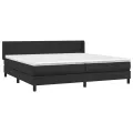 cadre de lit avec matelas Noir 200x200 cm Similicuir
