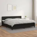 cadre de lit avec matelas Noir 200x200 cm Similicuir