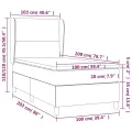 cadre de lit avec matelas Noir 100x200 cm Similicuir