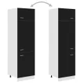 Armoire de réfrigérateur Noir 60x57x207 cm Aggloméré