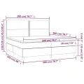 cadre de lit avec matelas Noir 200x200 cm Similicuir