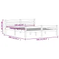 Cadre de lit Marron miel Bois de pin massif 160x200 cm