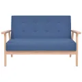 Ensemble de canapé 2 pcs Tissu bleu