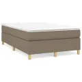 cadre de lit avec matelas Taupe 120x200 cm Tissu