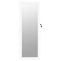 Armoire à bijoux avec miroir et éclairage LED mural blanc