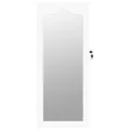 Armoire à bijoux avec miroir murale blanc 37,5x10x90 cm