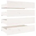 Cadre de lit avec tiroirs Blanc 200x200 cm