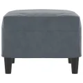 Repose-pied Gris foncé 60x50x41 cm Velours