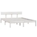 Cadre de lit Blanc Bois de pin massif 140x190 cm