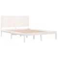 Cadre de lit Blanc Bois de pin massif 200x200 cm