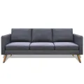 Canapé à 3 places Tissu Gris foncé
