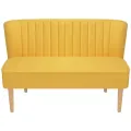 Canapé 117 x 55,5 x 77 cm Tissu Jaune