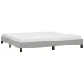 Cadre de lit Gris clair 200x200 cm Tissu