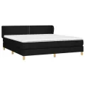 cadre de lit avec matelas Noir 160x200 cm Tissu