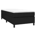 cadre de lit avec matelas Noir 100x200 cm Tissu