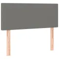cadre de lit avec matelas Gris foncé 100x200cm Tissu