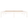 Cadre de lit Blanc Bois massif 135x190 cm Double