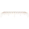 Cadre de lit Blanc Bois massif 135x190 cm Double
