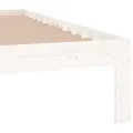 Cadre de lit Blanc Bois massif 135x190 cm Double