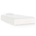 Cadre de lit blanc bois massif 90x200 cm