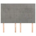 Têtes de lit 4 pcs Gris clair 72x5x78/88 cm Velours