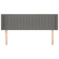 Tête de lit avec oreilles Gris foncé 147x16x78/88 cm Tissu