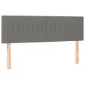 cadre de lit avec matelas Gris foncé 140x200cm Tissu