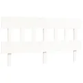 Cadre de lit avec tête de lit blanc 160x200 cm bois massif