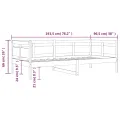 Lit de jour Blanc Bois massif de pin 90x190 cm