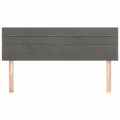Têtes de lit 2 pcs Gris foncé 72x5x78/88 cm Velours