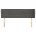 Tête de lit avec oreilles Gris foncé 147x23x78/88 cm Velours