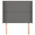 Tête de lit avec oreilles Gris 103x16x118/128 cm Similicuir