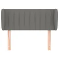 Tête de lit avec oreilles Gris foncé 103x23x78/88 cm Tissu