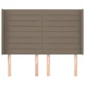 Tête de lit avec oreilles Taupe 147x16x118/128 cm Tissu