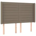 Tête de lit à LED Taupe 147x16x118/128 cm Tissu
