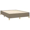 cadre de lit avec matelas Taupe 140x200 cm Tissu